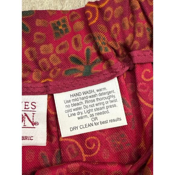 Vintage Sophisticates Petites Pendleton Red Gold Abstract Design Skirt Size 16 - Picture 6 of 7